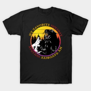 My Favorite Holiday Ground Hog Sunset T-Shirt